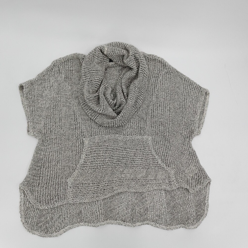 Saturday Sunday Anthpologie Sweater Womens Large Gray Cowl Open Knit Pullover - Picture 1 of 9